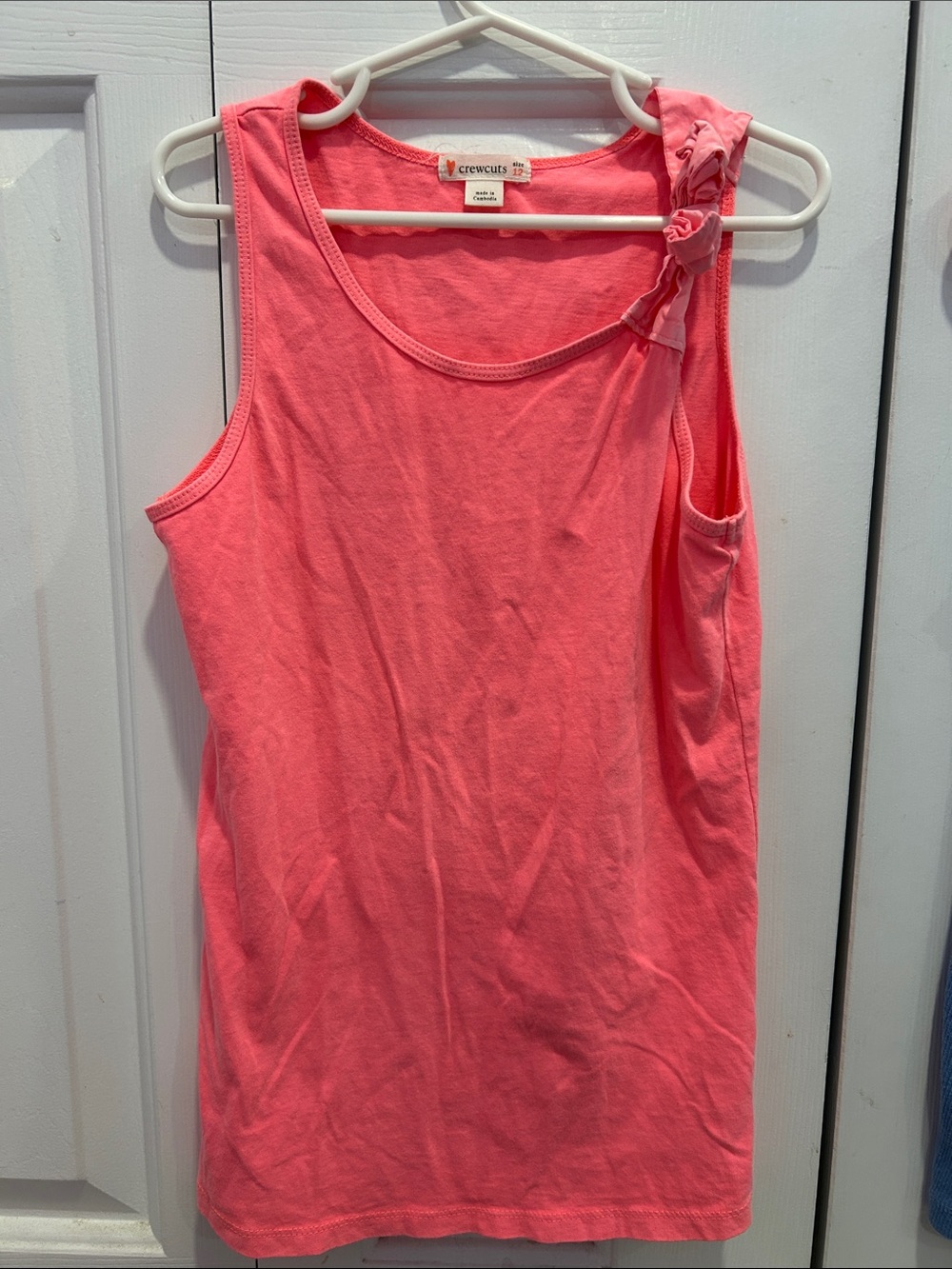 Crewcuts Pink Sleeveless Tank with Shoulder Tie